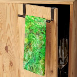 Groene diepe abstracte keukendoeken,Groene schitte Theedoek