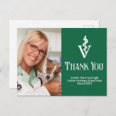 Groene Dierarts Foto Aangepaste Dank Je Briefkaart (Voorkant / Achterkant)