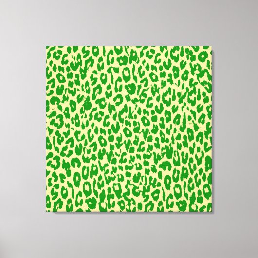 Groene dierenprinthuid van luipaard - fijne kunst canvas afdruk (Voorkant)