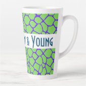 Groene dierlijke afdruk op maat latte mok (Rechts)