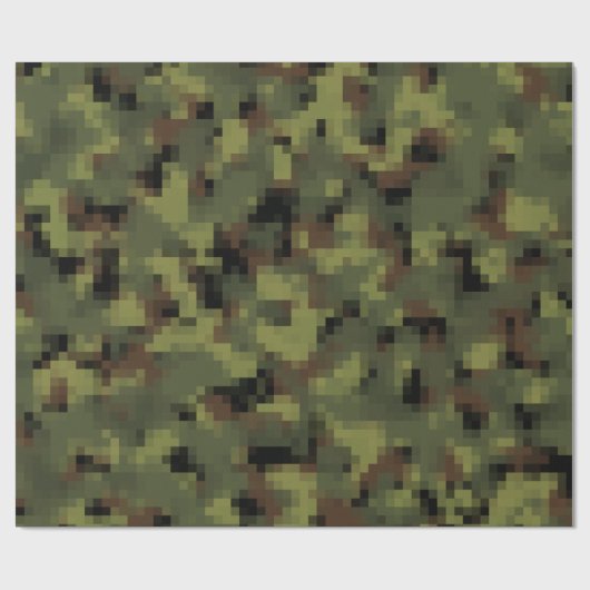 Groene digitale militaire campagne cadeaupapier (Vlak)