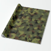 Groene digitale militaire campagne cadeaupapier (Uitgerold)