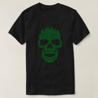 Groene digitale schedel t-shirt