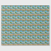 Groene dille augurk in een hangmat cadeaupapier (Vlak)