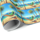 Groene dille augurk in een hangmat cadeaupapier (Rol Hoek)