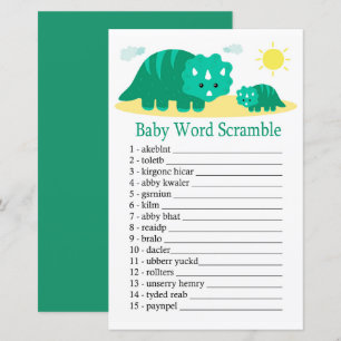 Groene Dino Baby woord hussel spel