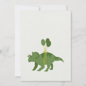 Groene dino verjaardag kaart (Achterkant)