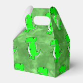 Groene Dino Waterverf Baby shower Bedankdoosjes (Voorkant Zijde)