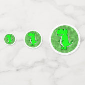 Groene Dino Waterverf Baby shower Confetti (Achterkanten)