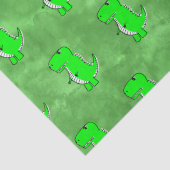 Groene Dino Waterverf Baby shower Tissuepapier (Detail)