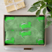 Groene Dino Waterverf Baby shower Tissuepapier (Geschenk)