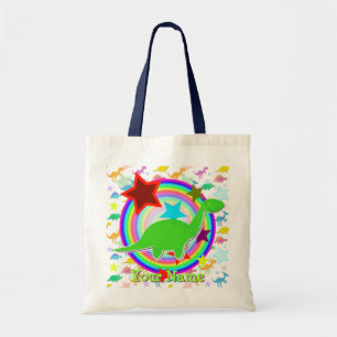 Groene Dinosaur Gift Bag met Jouw naam Tote Bag