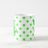 Groene Dinosaur Green Polka Dots Coffee Mok (Center)