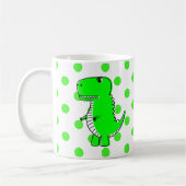 Groene Dinosaur Green Polka Dots Coffee Mok (Links)