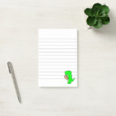 Groene Dinosaur houdt van Football Post-it® Notes (Kantoor)
