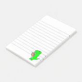 Groene Dinosaur houdt van Football Post-it® Notes (Schuin)