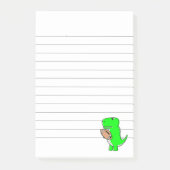 Groene Dinosaur houdt van Football Post-it® Notes (Voorkant)