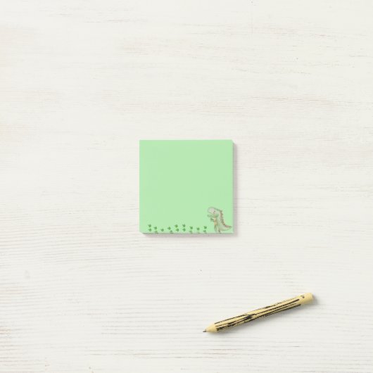 Groene Dinosaur Post-it notities, plakbiljetten Post-it® Notes (Op bureau)