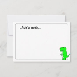 Groene Dinosaur Tekening Op Maat Alleen een Notiti Notitiekaartje