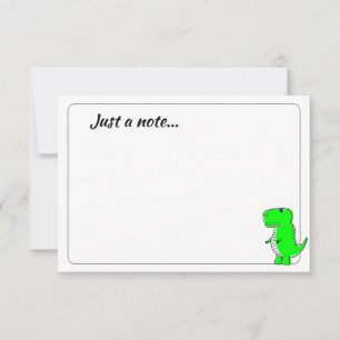 Groene Dinosaur Tekening Op Maat Alleen een Notiti Notitiekaartje