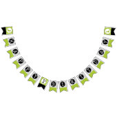 Groene Dinosaur Theme stomp en groene zwarte kamme Vlaggetjes (Alle)