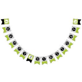 Groene Dinosaur Theme stomp en groene zwarte kamme Vlaggetjes