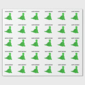 Groene Dinosauriërs Verjaardagsthema Cadeaupapier (Vlak)