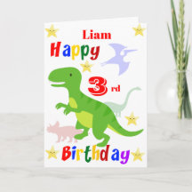 Groene dinosaurus 3e verjaardag