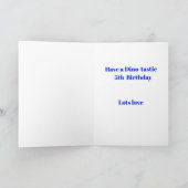 Groene Dinosaurus 5e Verjaardag Kaart (Binnen)