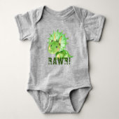 Groene Dinosaurus Baby Bodysuit (Voorkant)