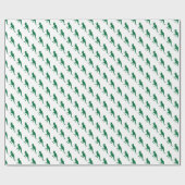 Groene Dinosaurus Cadeaupapier (Vlak)