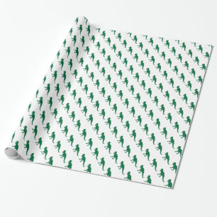 Groene Dinosaurus Cadeaupapier