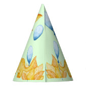 Groene dinosaurus gepersonaliseerd pet feesthoedjes (Achterkant)