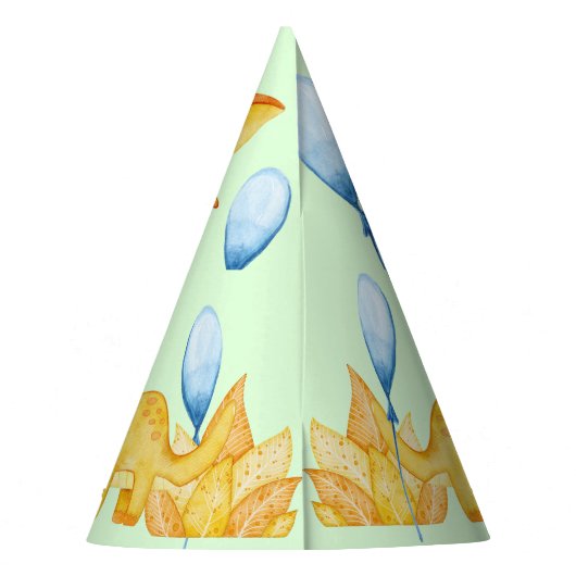 Groene dinosaurus gepersonaliseerd pet feesthoedjes (Achterkant)