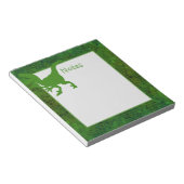 Groene dinosaurus huid  notitieblok (Schuin)