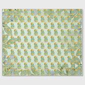 Groene Dinosaurus Jongens Baby shower Cadeaupapier (Vlak)