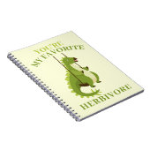 Groene dinosaurus kinder school Valentijnse cadeau Notitieboek (Rechterzijde)