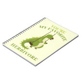 Groene dinosaurus kinder school Valentijnse cadeau Notitieboek (Linkerzijde)