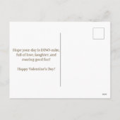 Groene dinosaurus kinder school Valentijnse jongen Feestdagenkaart (Achterkant)