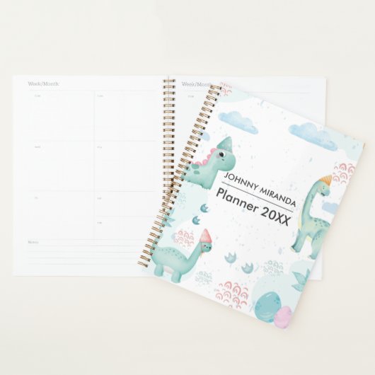 Groene Dinosaurus maand en week Planner (Display)