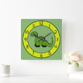 Groene Dinosaurus Muur Klok voor Kinderen (Huis)