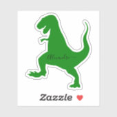 groene dinosaurus naam sticker (Vel)