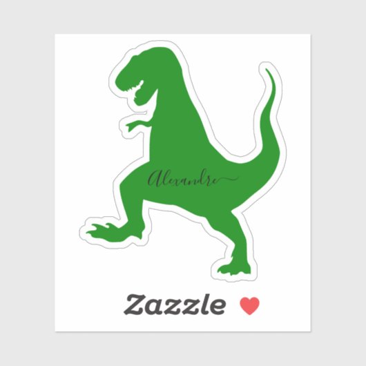 groene dinosaurus naam sticker (Vel)