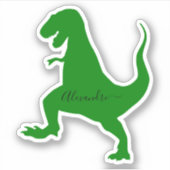 groene dinosaurus naam sticker (Voorkant)