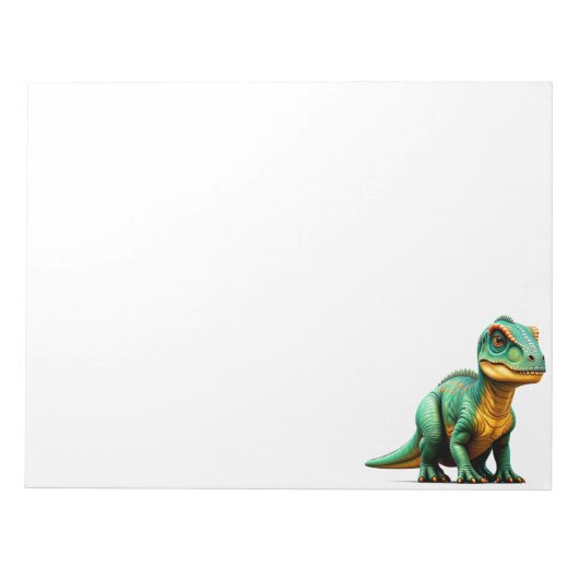 Groene Dinosaurus Notitieblok (Voorkant)
