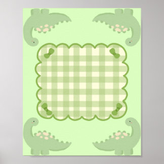 Groene Dinosaurus Poster voor Evenementen