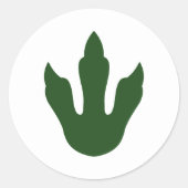 Groene dinosaurus print ronde Stickers (Voorkant)