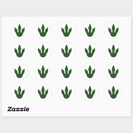 Groene dinosaurus print ronde Stickers (Vel)