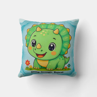 ~ GROENE DINOSAURUS ~ Stamp knuffelen herhaal ~ Kussen