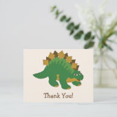 Groene dinosaurus, Stegosaurus Dank je Briefkaart (Staand voorkant)